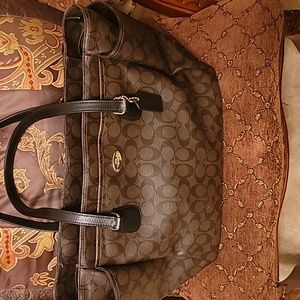 Coach Signature Canvas Diaper/Tote Bag